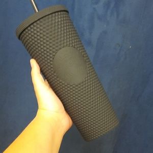Matte black studded starbucks tumbler BRAND NEW